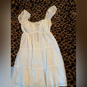 Hollister White Eyelet  Dress